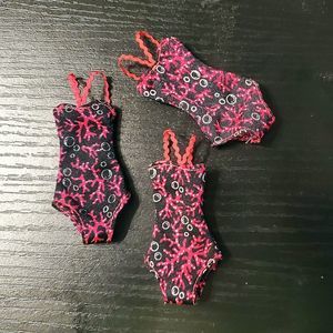 MONSTER HIGH Three (3) Lagoona Blue Dance Class Leotards